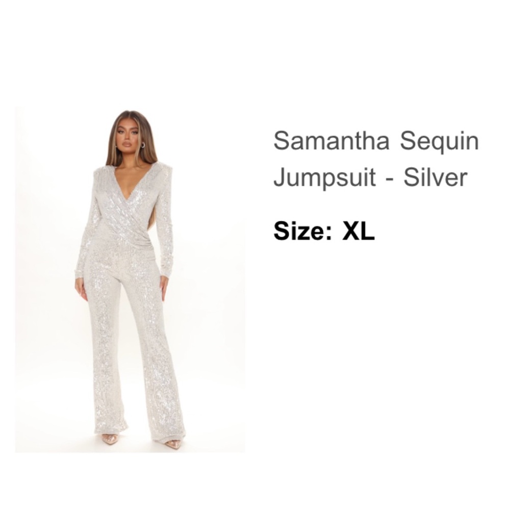 Sequin Silver Jumpsuit